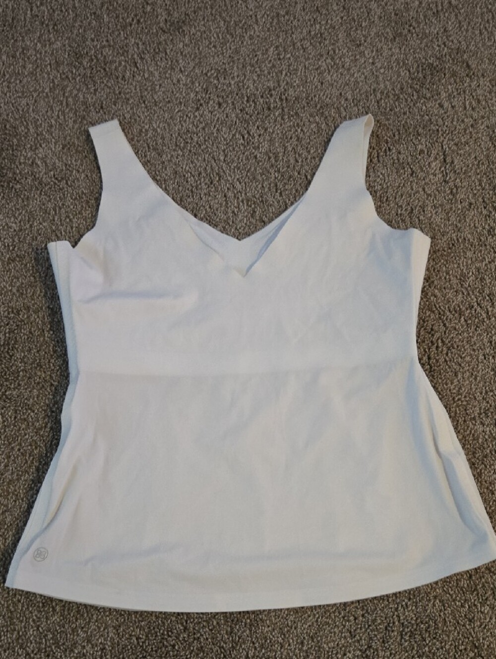 Honeylove White V-Neck Tank with Built-In Bust Support Size XL - Picture 4 of 6